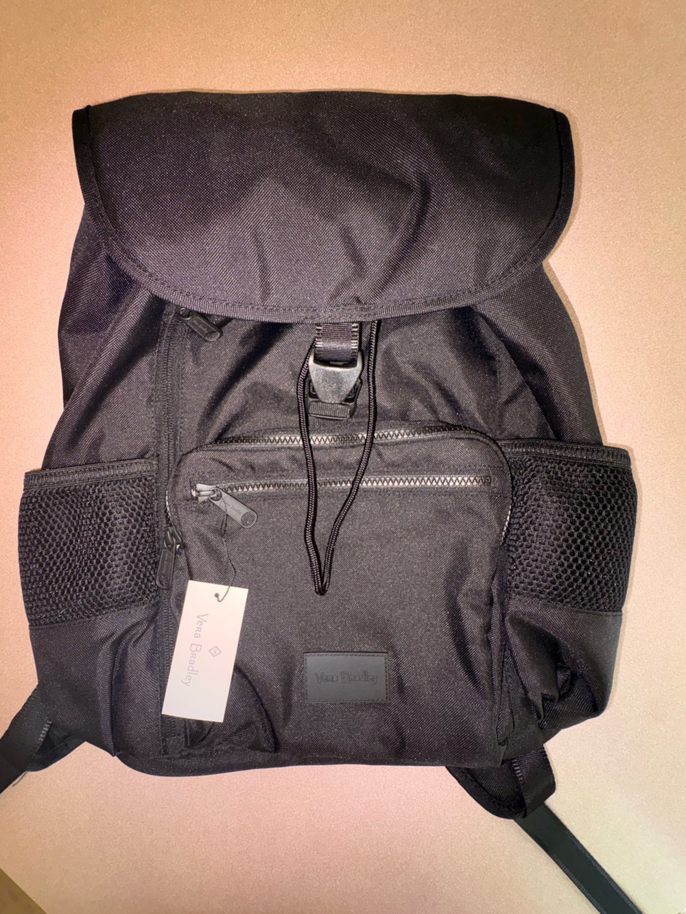 Vera Bradley ReActive Daytripper Backpack Black NWT Laptop Travel